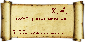 Királyfalvi Anzelma névjegykártya